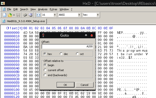 Load Hex editor 